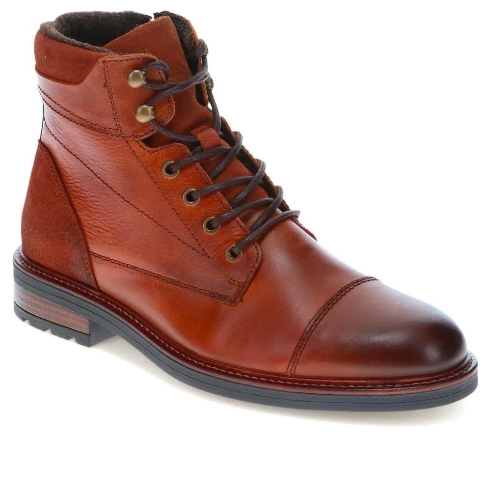 Dusseldorf Leather Lace-Up Boots - DUSSELDORF / 323 686 - Tan sold by Jones Bootmaker product image thumbnail 2
