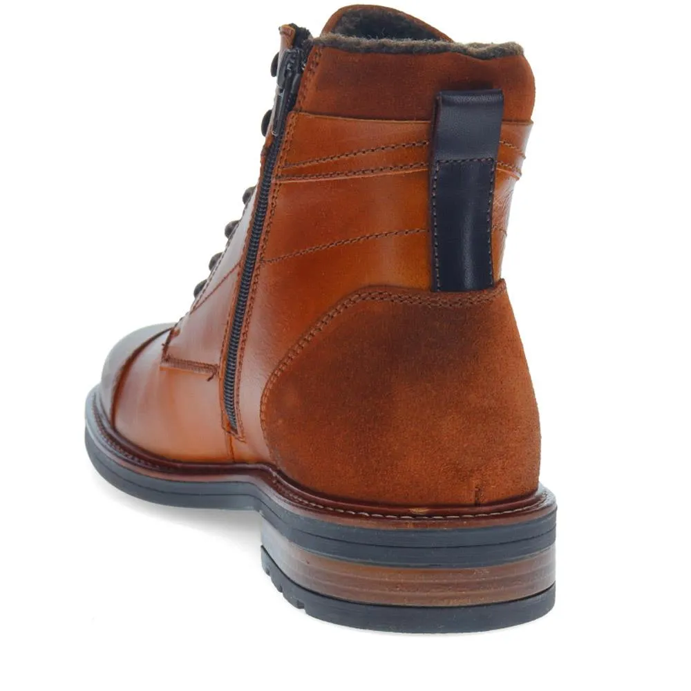 Dusseldorf Leather Lace-Up Boots - DUSSELDORF / 323 686 - Tan sold by Jones Bootmaker product image thumbnail 3