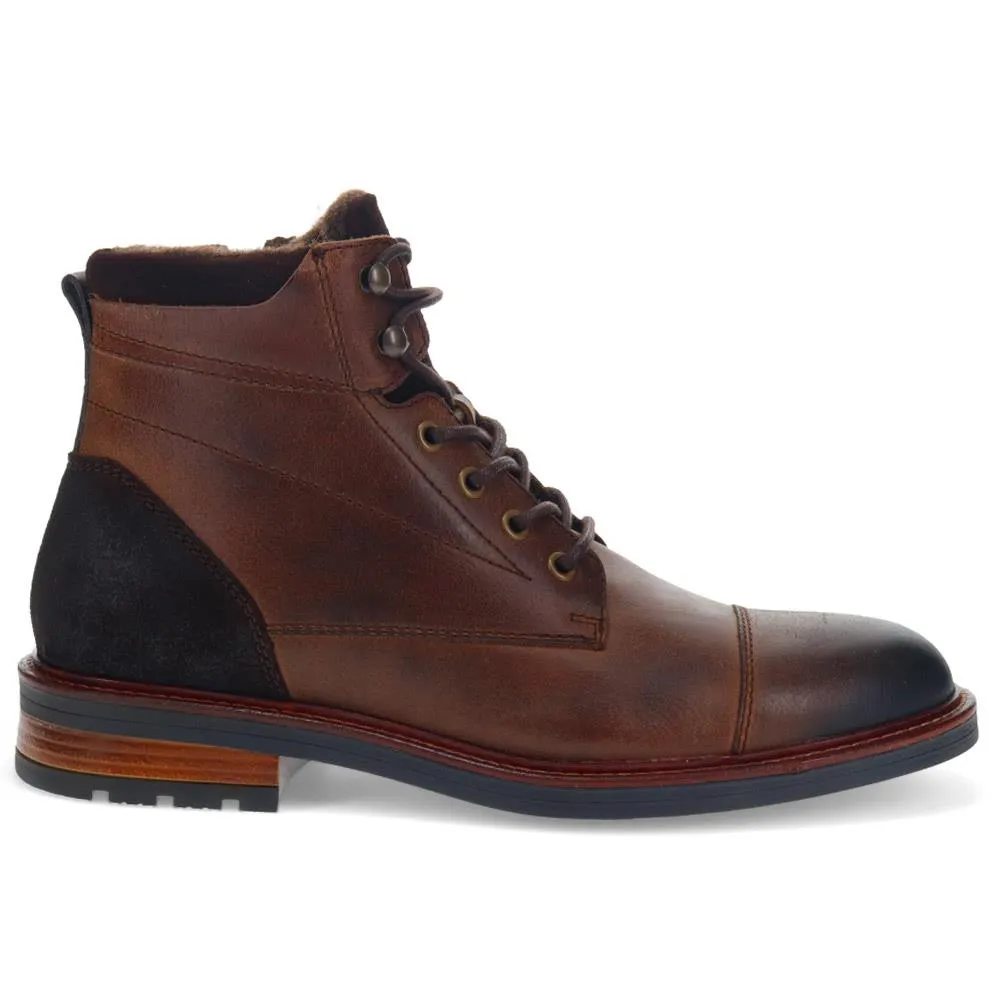 Dusseldorf Leather Lace-Up Boots - DUSSELDORF / 323 686 - Brown sold by Jones Bootmaker