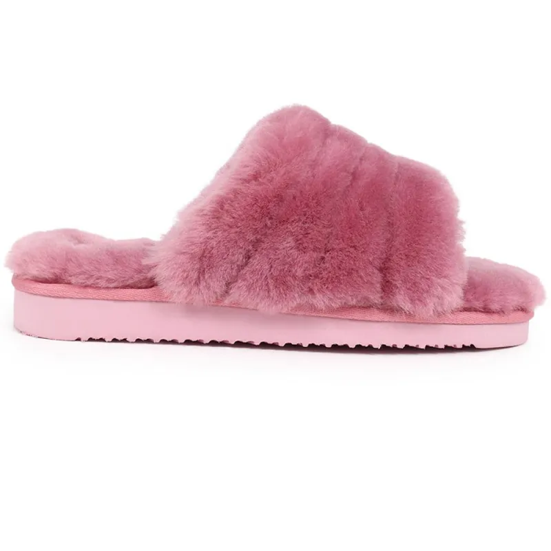 Falonda Faux-Fur Slippers - FALONDA / 326 074 - Pink sold by Jones Bootmaker