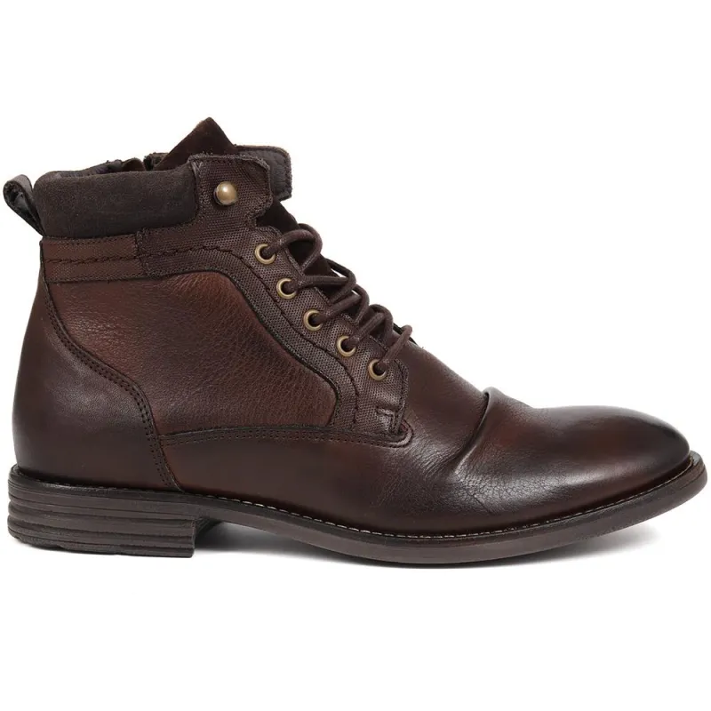 Docklands Leather Lace-Up Boots - DOCKLANDS / 321 008 - Dark Brown sold by Jones Bootmaker