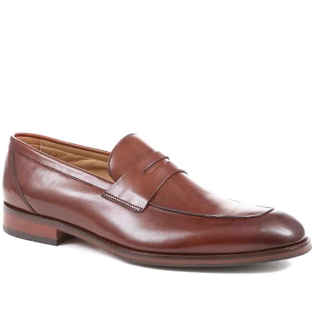 Russell Leather Penny Loafers - RUSSELL / 320 483 - Chestnut sold by Jones Bootmaker product image thumbnail 2
