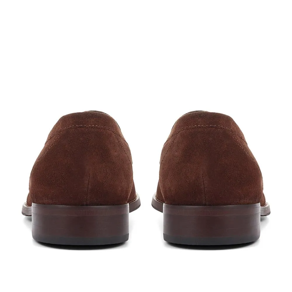 Russell Leather Penny Loafers - RUSSELL / 320 483 - Brown Suede sold by Jones Bootmaker product image thumbnail 5