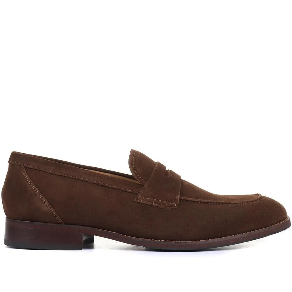 Russell Leather Penny Loafers - RUSSELL / 320 483 - Brown Suede sold by Jones Bootmaker product image thumbnail 4