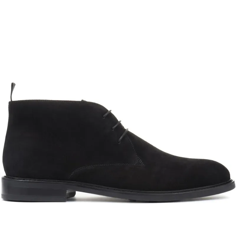 Deacon Suede Chukka Boots - DEACON / 319 224 - Black Suede sold by Jones Bootmaker