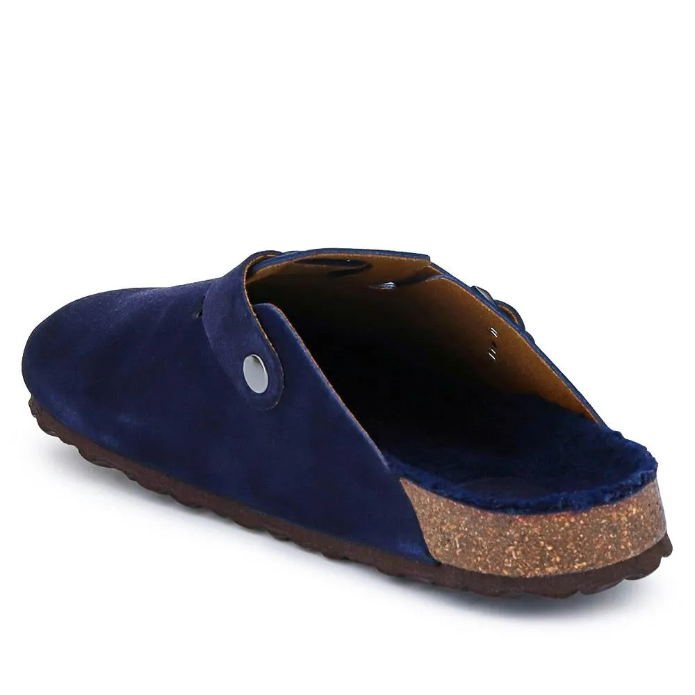 Zaid Suede Slippers - ZAID / 326 027 - Navy Suede sold by Jones Bootmaker product image thumbnail 3
