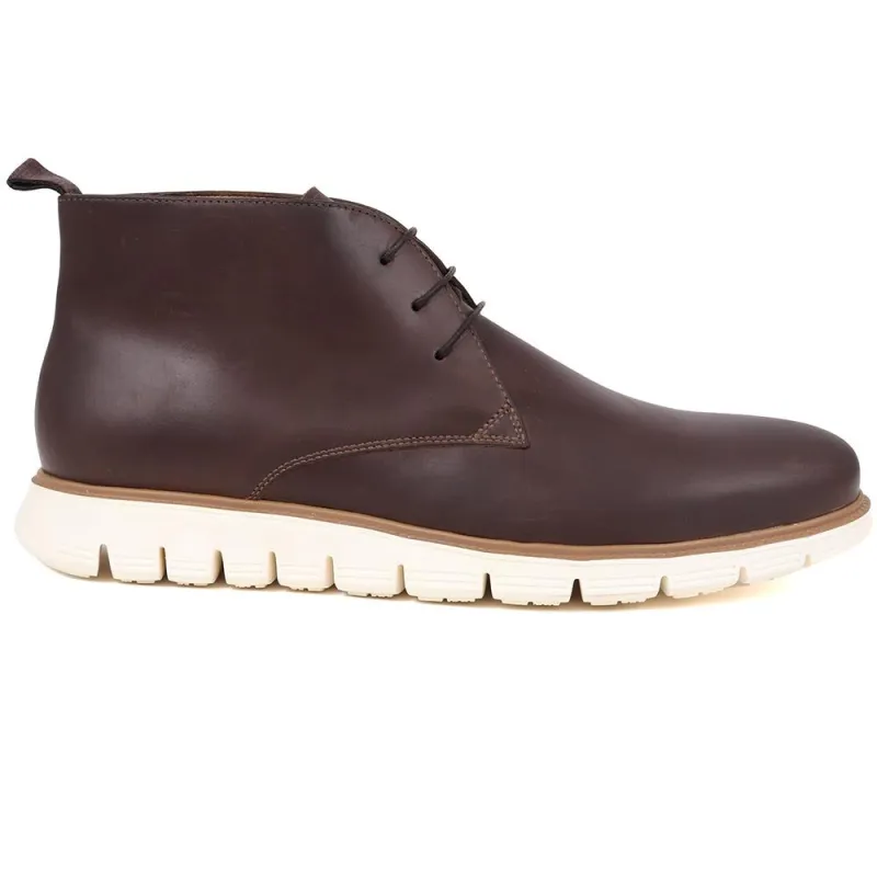 Daemon Leather Chukka Boots - DAEMON / 325 741 - Brown Nubuck sold by Jones Bootmaker