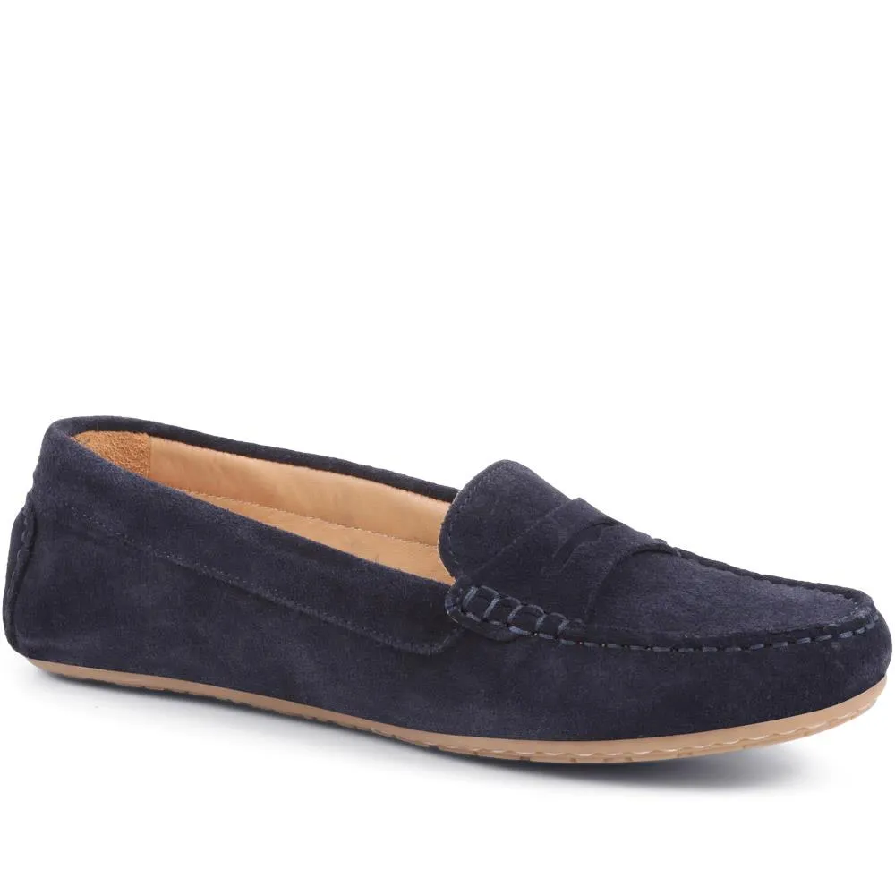 Penelopie Leather Moccasins - PENELOPIE / 322 368 - Navy sold by Jones Bootmaker product image thumbnail 2