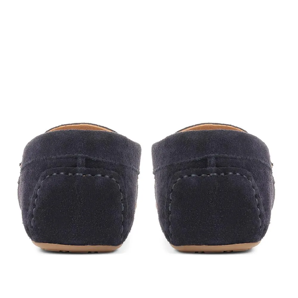 Penelopie Leather Moccasins - PENELOPIE / 322 368 - Navy sold by Jones Bootmaker product image thumbnail 3
