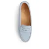 Penelopie Leather Moccasins - PENELOPIE / 322 368 - Pale Blue sold by Jones Bootmaker
