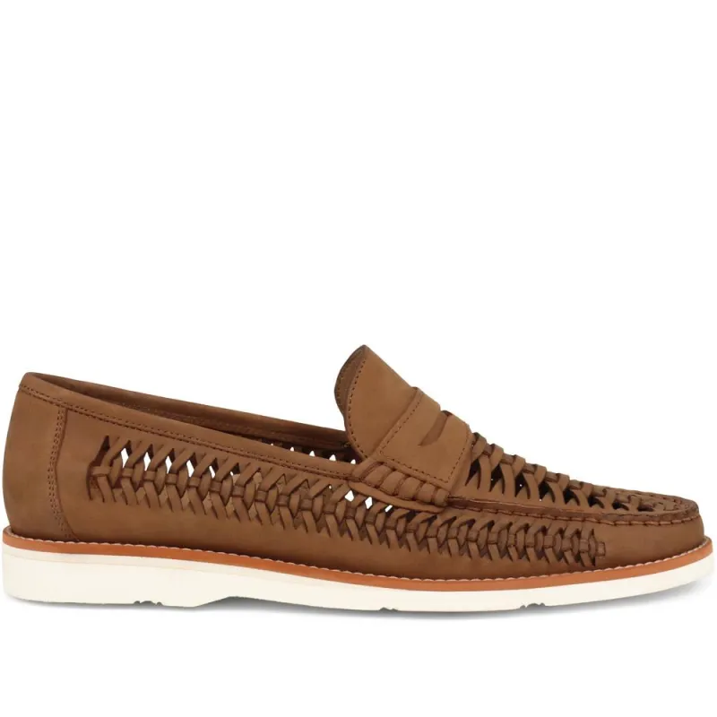 Riptide Leather Moccasins  - RIPTIDE / 324 973 - Tan Nubuck sold by Jones Bootmaker