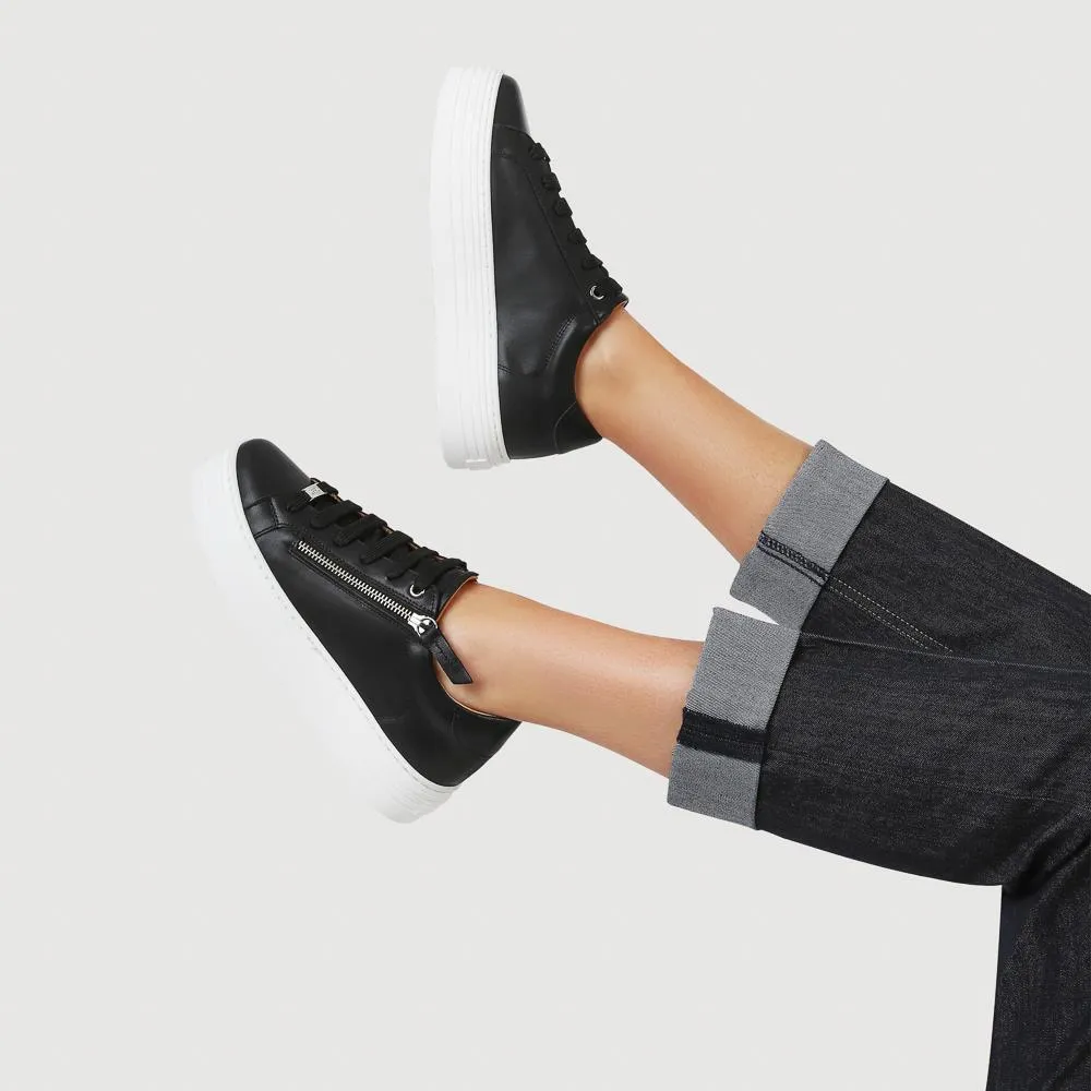 Amaliada Leather Platform Trainers - AMALIADA / 325 316 - Black sold by Jones Bootmaker product image thumbnail 5