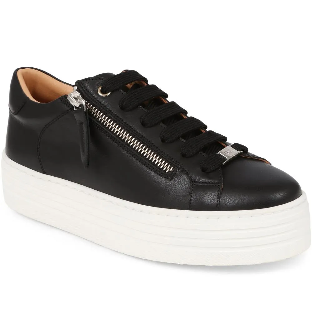 Amaliada Leather Platform Trainers - AMALIADA / 325 316 - Black sold by Jones Bootmaker product image thumbnail 2