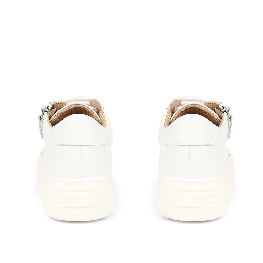 Amaliada Leather Platform Trainers - AMALIADA / 325 316 - White sold by Jones Bootmaker product image thumbnail 3