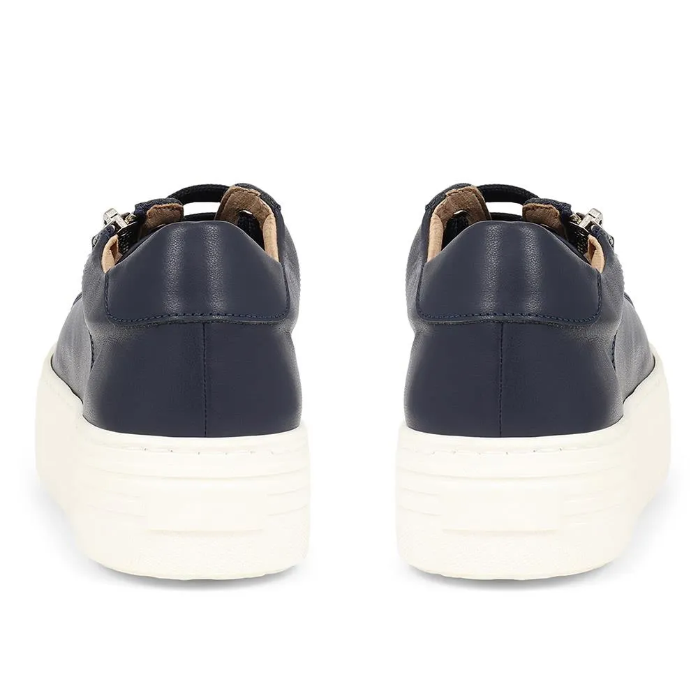 Amaliada Leather Platform Trainers - AMALIADA / 325 316 - Navy sold by Jones Bootmaker product image thumbnail 3