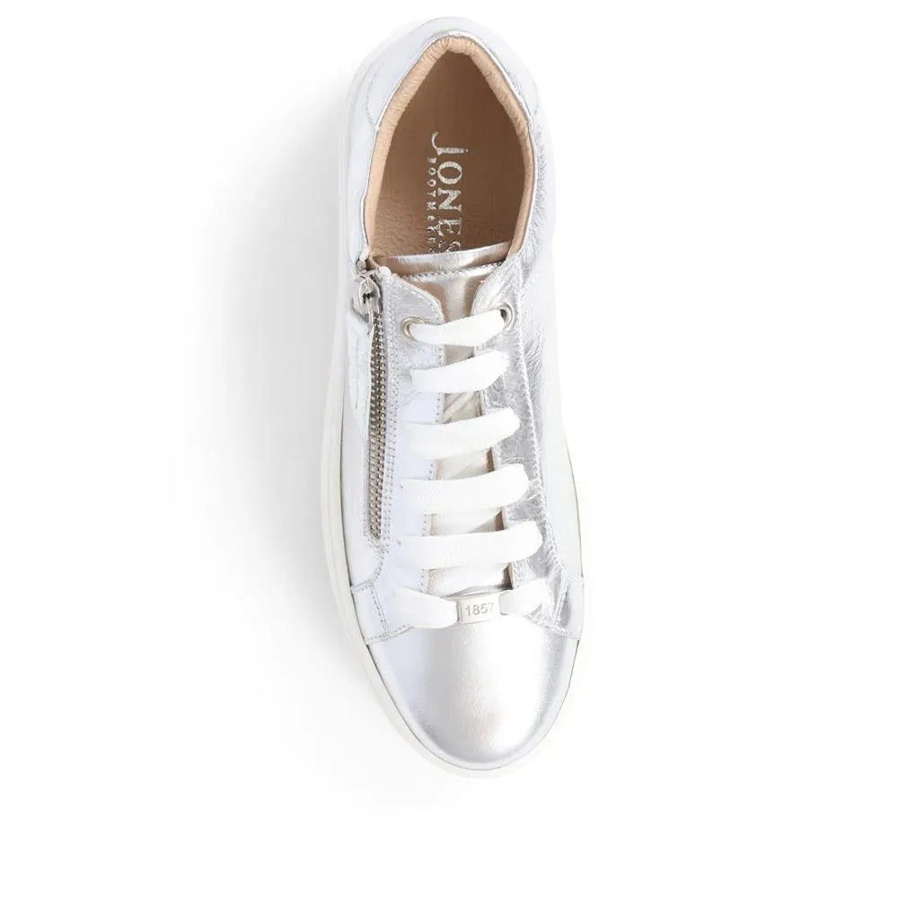 Amaliada Leather Platform Trainers - AMALIADA / 325 316 - Silver sold by Jones Bootmaker product image thumbnail 5