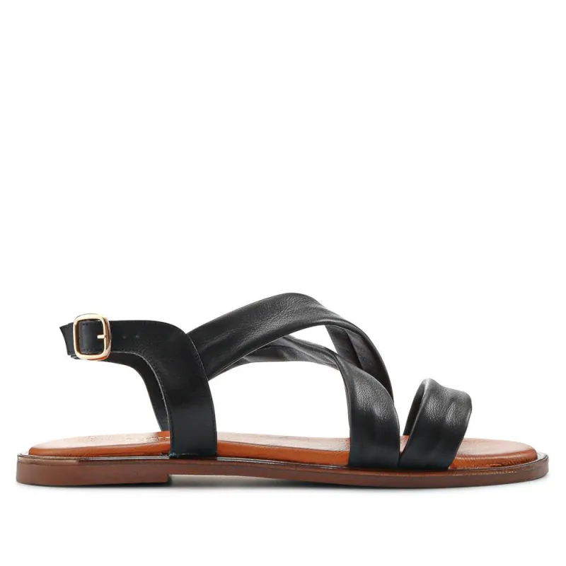 Hali Leather Sandals - HALI / 325 324 - Black sold by Jones Bootmaker