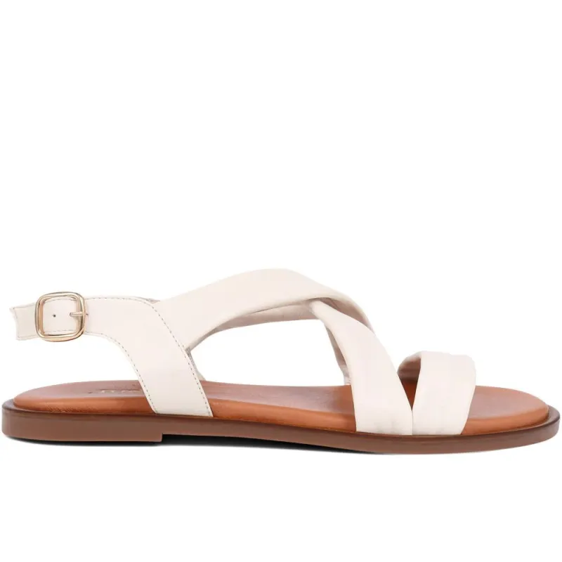 Hali Leather Sandals - HALI / 325 324 - White sold by Jones Bootmaker