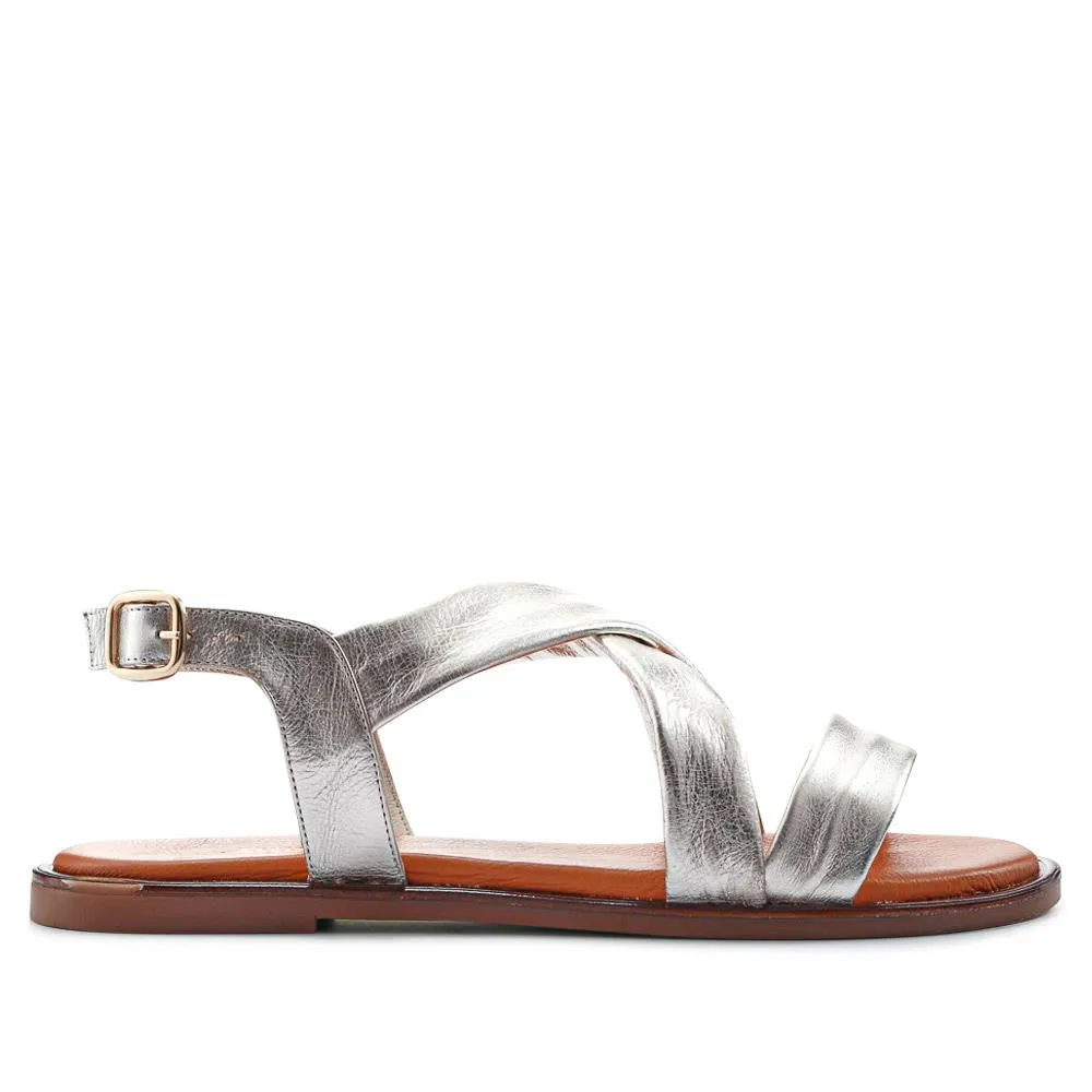 Hali Leather Sandals - HALI / 325 324 - Silver sold by Jones Bootmaker