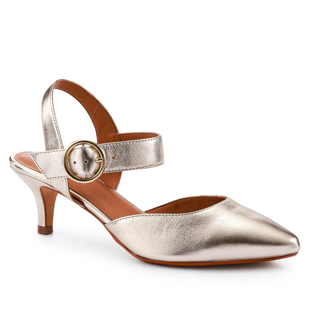 Yohanna Leather Court Shoes - YOHANNA / 325 144 - Gold sold by Jones Bootmaker product image thumbnail 2