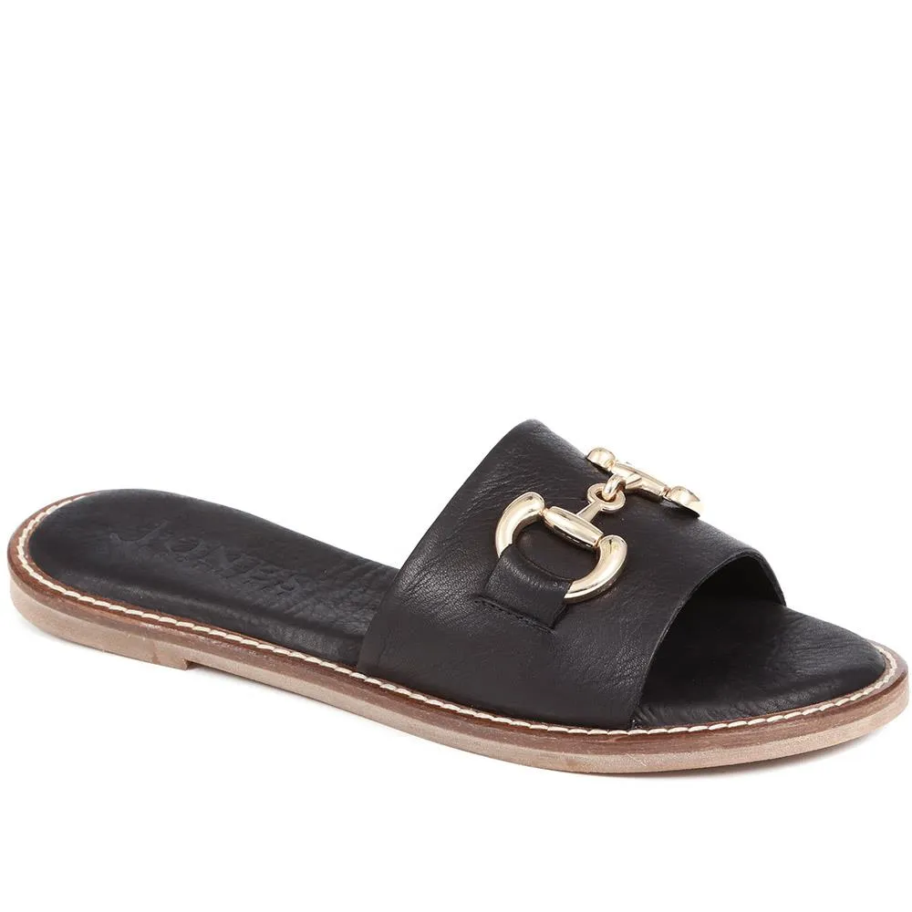 Emillina Leather Buckle Mule Sandals - EMILLINA / 323 646 - Black sold by Jones Bootmaker product image thumbnail 2