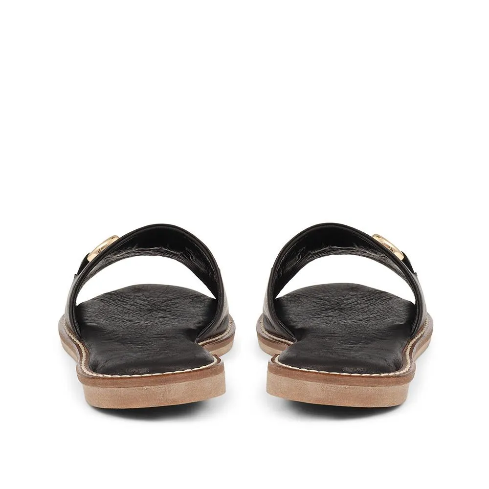 Emillina Leather Buckle Mule Sandals - EMILLINA / 323 646 - Black sold by Jones Bootmaker product image thumbnail 3