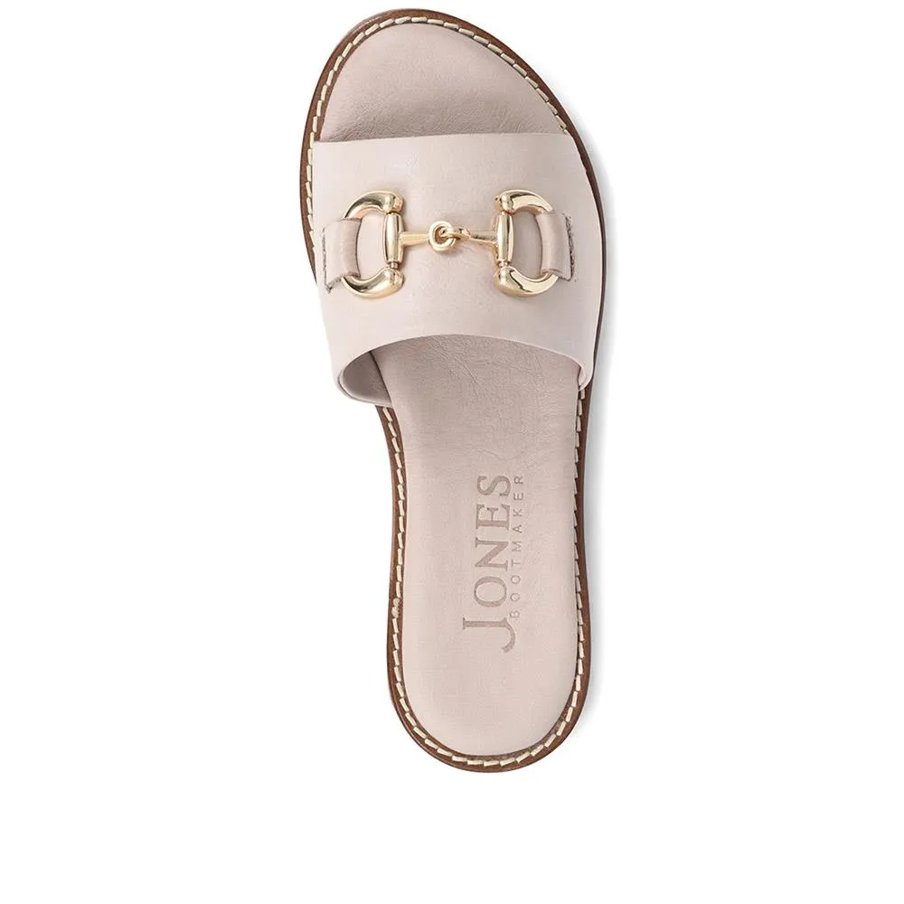 Emillina Leather Buckle Mule Sandals - EMILLINA / 323 646 - Taupe sold by Jones Bootmaker product image thumbnail 4