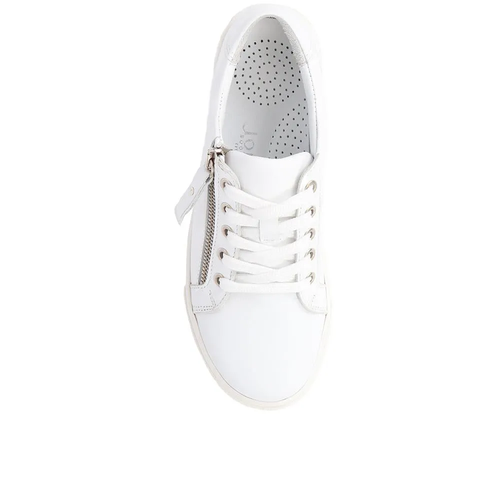 Padova2 Leather Lace-Up Trainers - PADOVA2 / 324 917 - White sold by Jones Bootmaker product image thumbnail 5