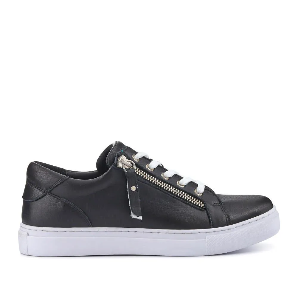Padova2 Leather Lace-Up Trainers - PADOVA2 / 324 917 - Black sold by Jones Bootmaker