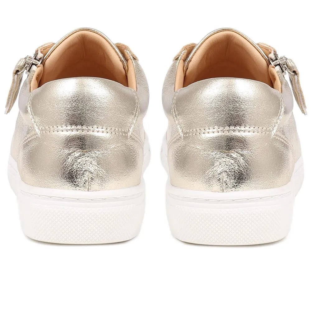 Padova2 Leather Lace-Up Trainers - PADOVA2 / 324 917 - Gold sold by Jones Bootmaker product image thumbnail 3