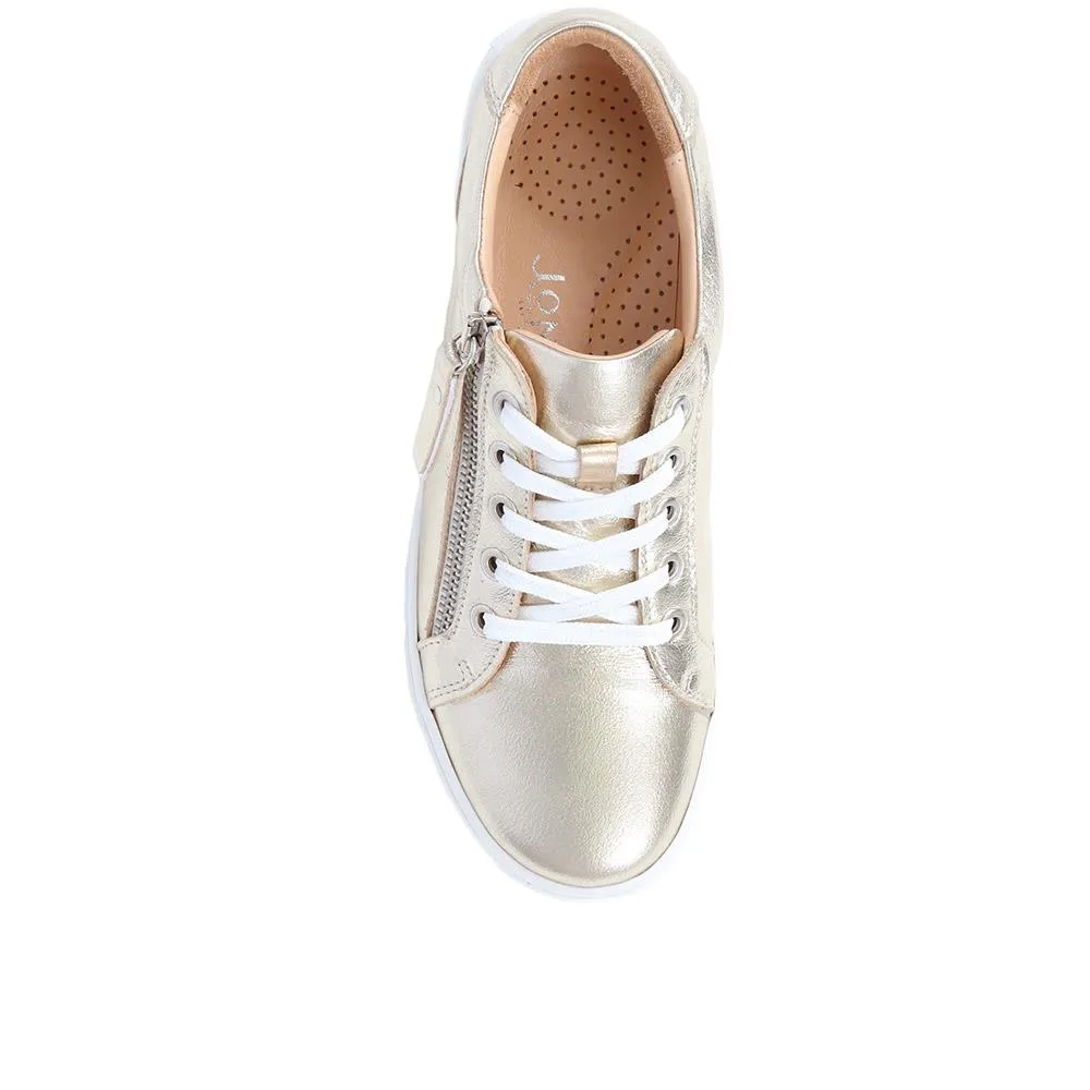 Padova2 Leather Lace-Up Trainers - PADOVA2 / 324 917 - Gold sold by Jones Bootmaker product image thumbnail 4
