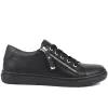 Padova2 Leather Lace-Up Trainers - PADOVA2 / 324 917 - Black-Black sold by Jones Bootmaker