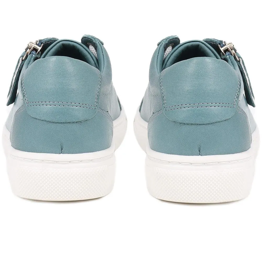 Padova2 Leather Lace-Up Trainers - PADOVA2 / 324 917 - Teal sold by Jones Bootmaker product image thumbnail 3