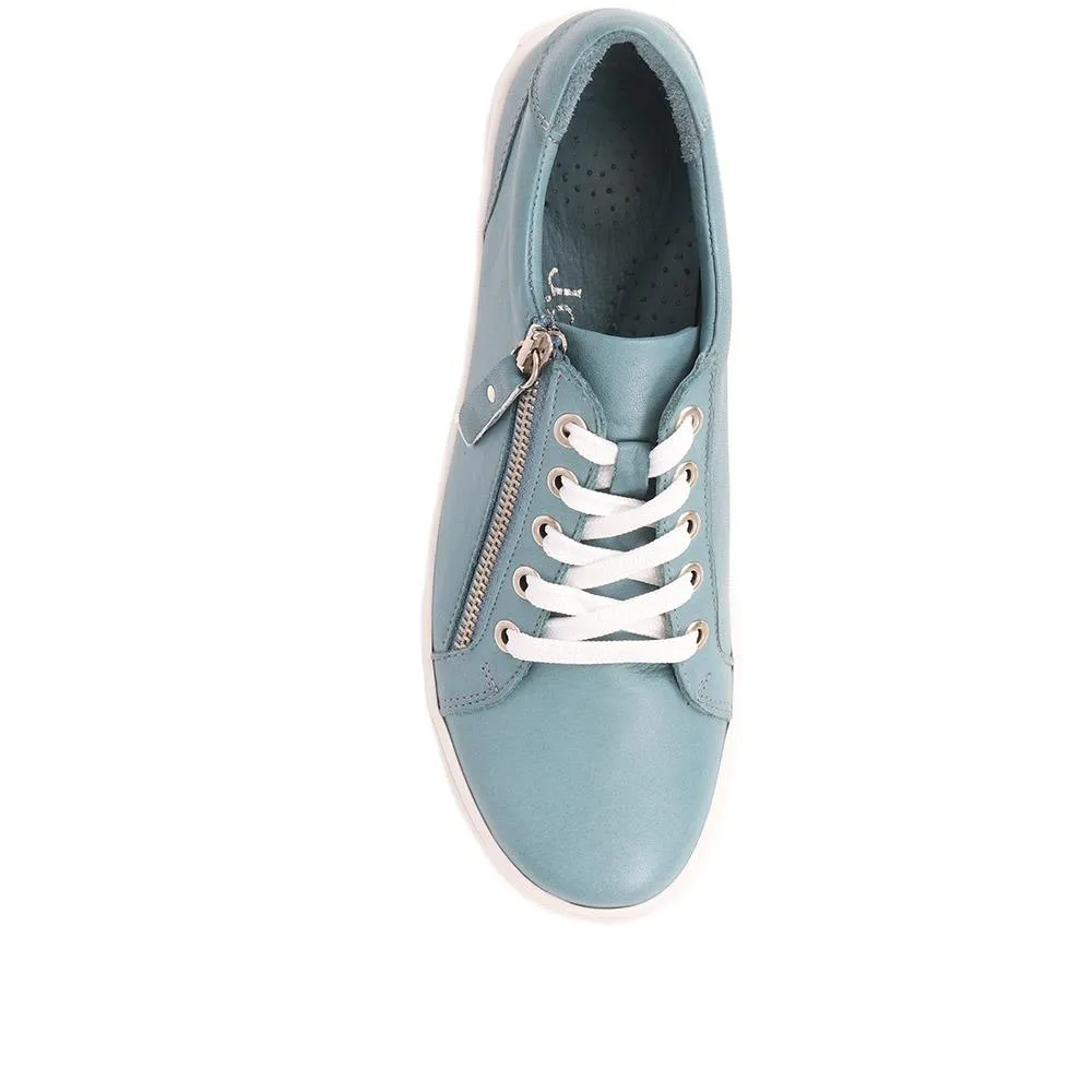 Padova2 Leather Lace-Up Trainers - PADOVA2 / 324 917 - Teal sold by Jones Bootmaker product image thumbnail 5