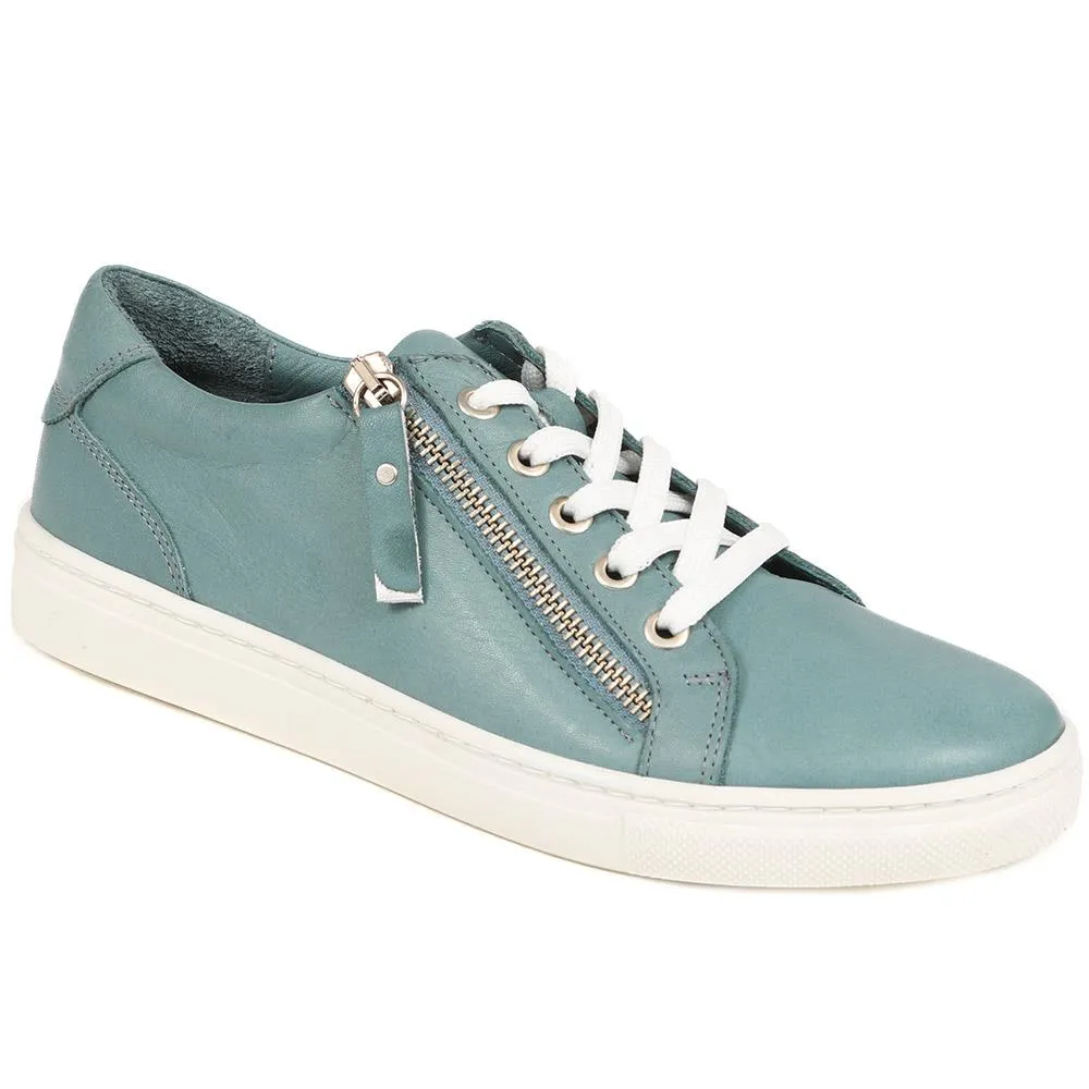 Padova2 Leather Lace-Up Trainers - PADOVA2 / 324 917 - Teal sold by Jones Bootmaker product image thumbnail 2