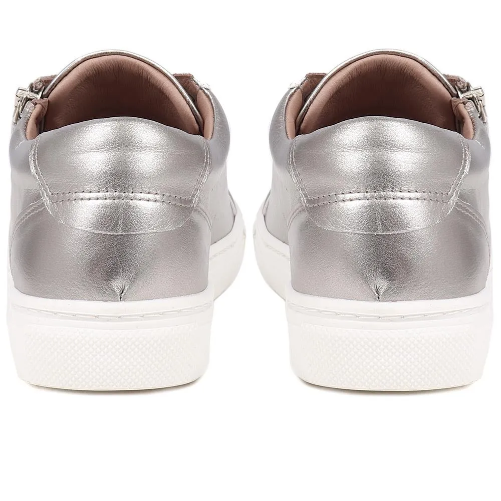 Padova2 Leather Lace-Up Trainers - PADOVA2 / 324 917 - Pewter sold by Jones Bootmaker product image thumbnail 3
