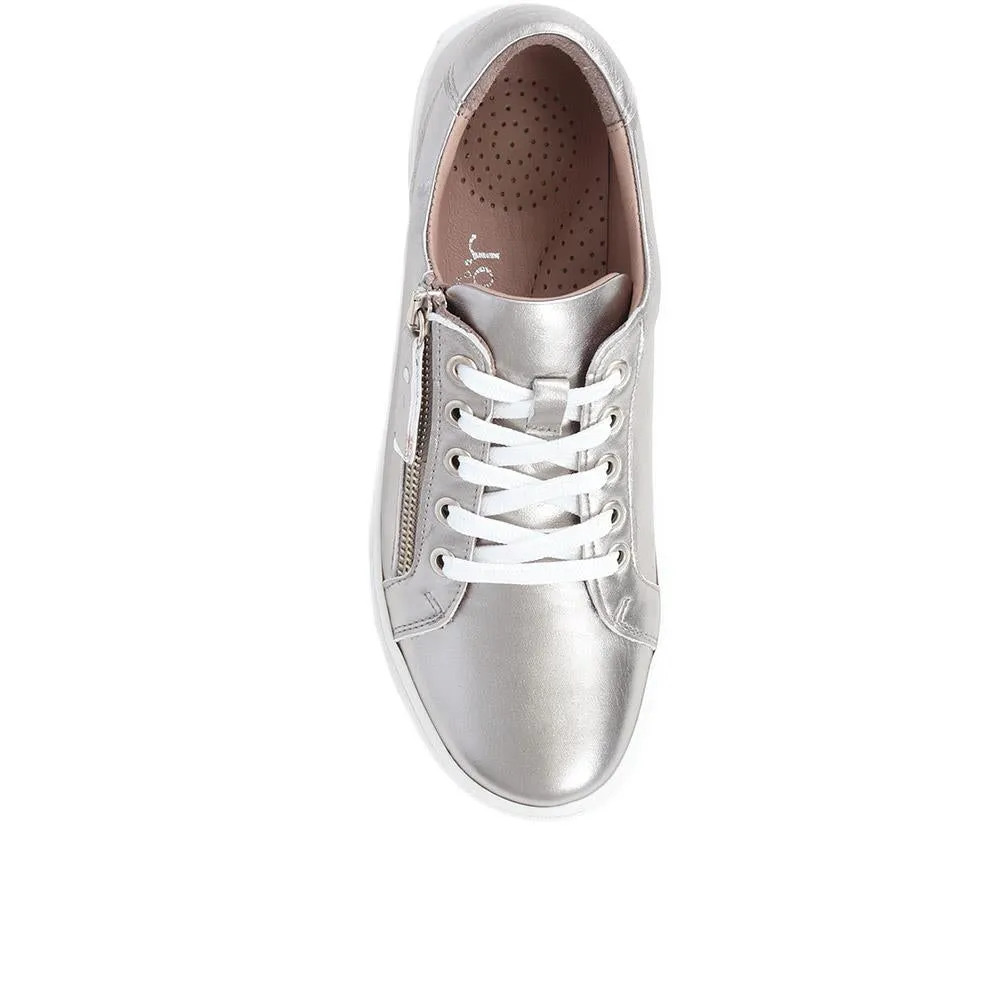Padova2 Leather Lace-Up Trainers - PADOVA2 / 324 917 - Pewter sold by Jones Bootmaker product image thumbnail 5