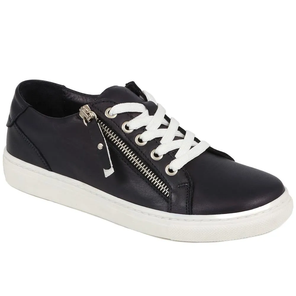 Padova2 Leather Lace-Up Trainers - PADOVA2 / 324 917 - Navy sold by Jones Bootmaker product image thumbnail 2