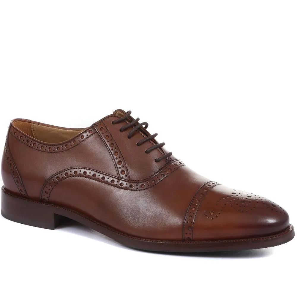 Maynard Leather Oxford Brogues - MAYNARD / 27254364 - Chestnut sold by Jones Bootmaker product image thumbnail 2