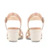 Loriana Leather Woven Wedge Sandals - LORIANA / 323 346 - Tan sold by Jones Bootmaker