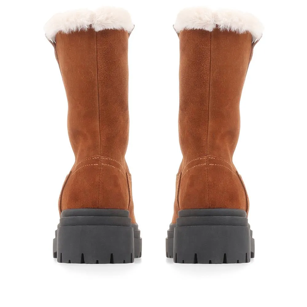 Isabetta Chunky Suede Boots - ISABETTA / 322 809 - Tan sold by Jones Bootmaker product image thumbnail 3