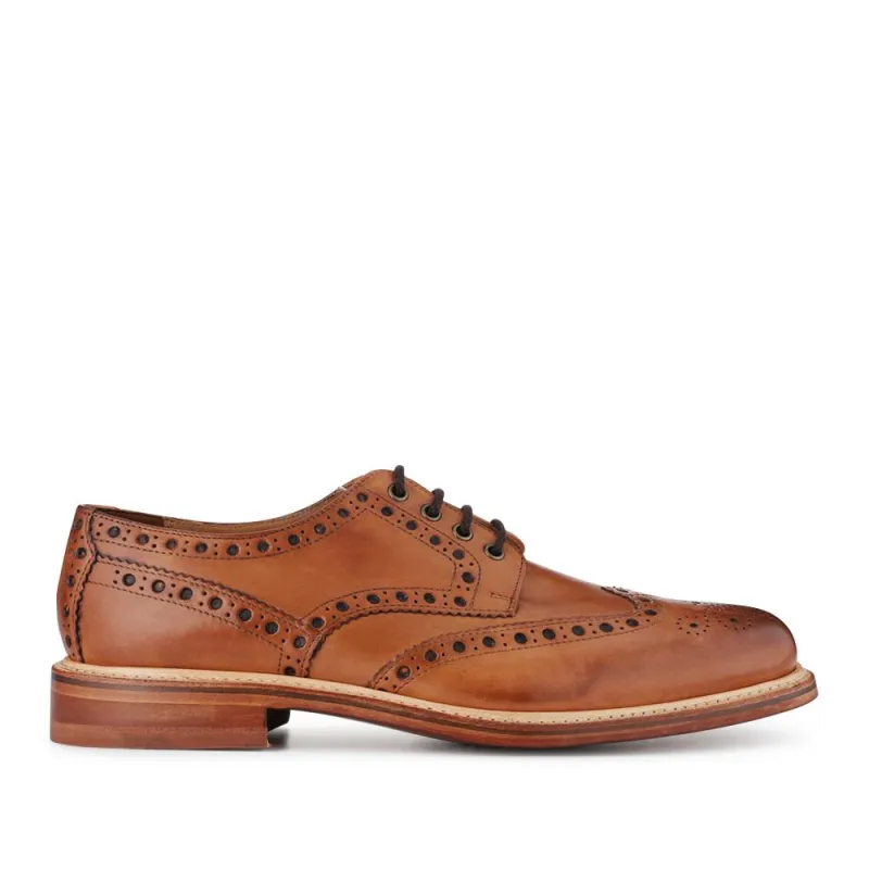 Bushwick1 Goodyear Welted Leather Brogues - BUSHWICK1 / null - Tan sold by Jones Bootmaker