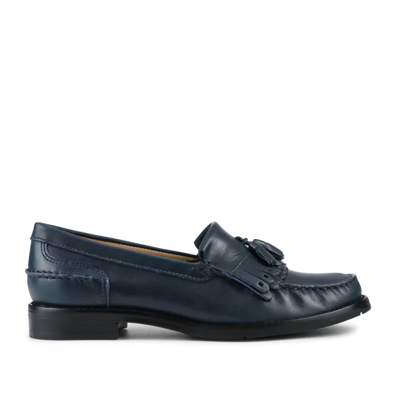 Paolina Smart Leather Moccasins  - PAOLINA / 328 373 - Navy sold by Jones Bootmaker