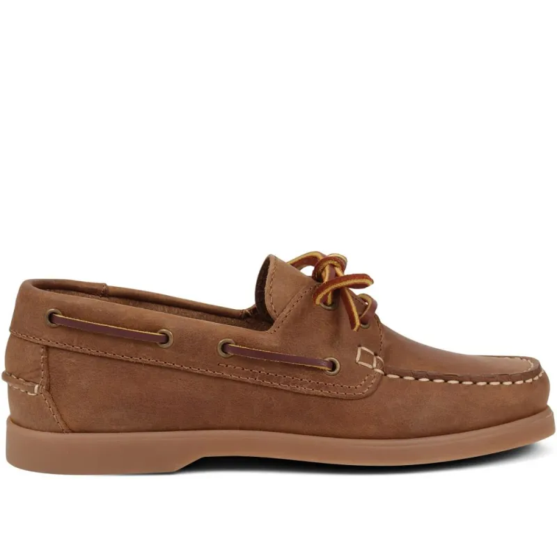 Patrizia Leather Boat Shoes - PATRIZIA / 322 369 - Brown sold by Jones Bootmaker