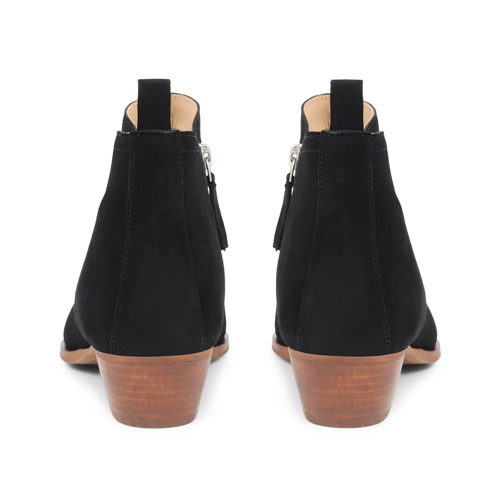 Florie Heeled Leather Ankle Boots - FLORIE / 324 290 - Black sold by Jones Bootmaker product image thumbnail 3