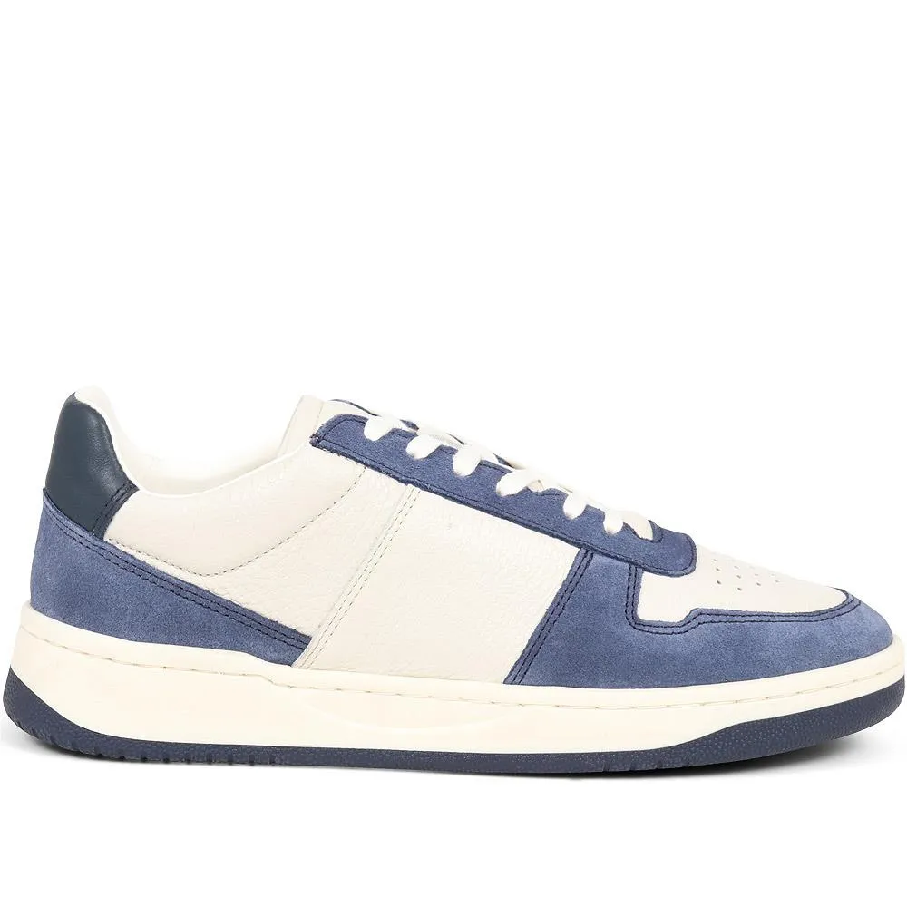 Taipei Casual Leather Trainers - TAIPEI / 324 013 - Denim sold by Jones Bootmaker