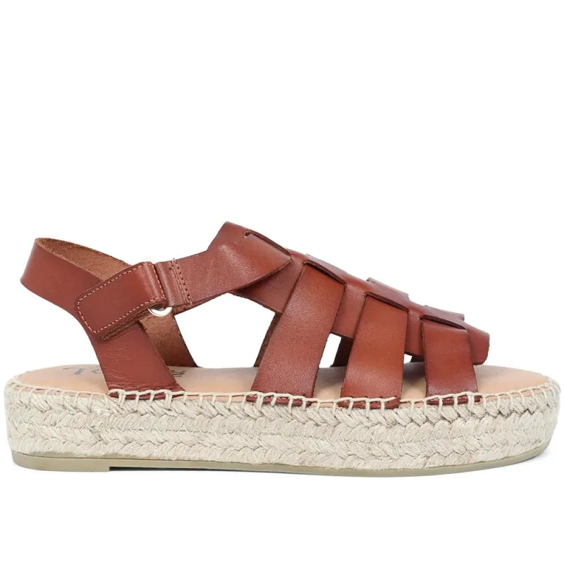 Belisa Gladiator Flatform Sandals - BELISA / 323 671 - Tan sold by Jones Bootmaker