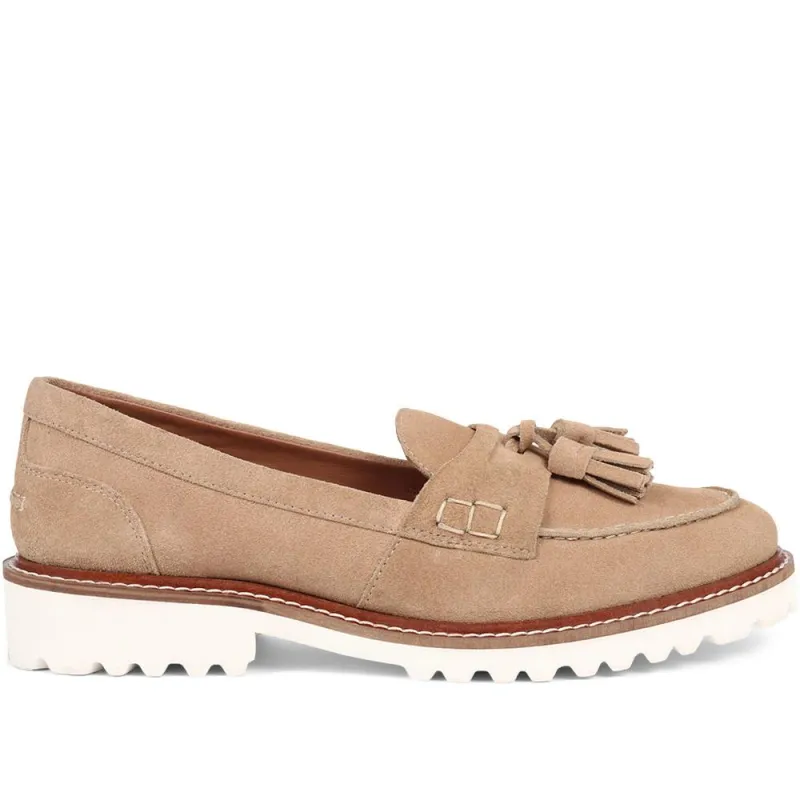 Malika Chunky Tassel Loafers - MALIKA / 323 883 - Sand sold by Jones Bootmaker