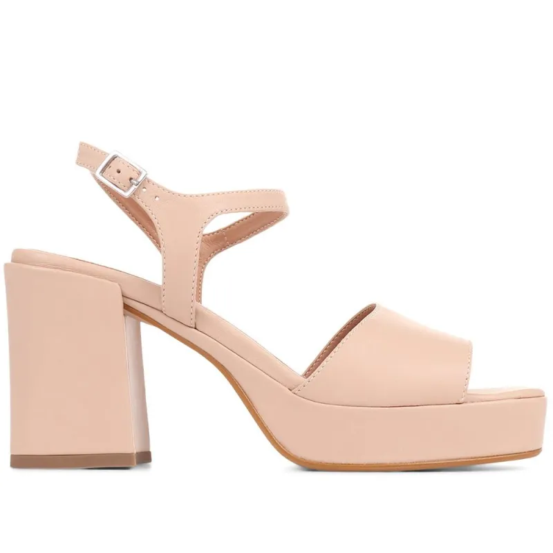 Giuseppa Platform Heels - GIUSEPPA / 323 016 - Nude sold by Jones Bootmaker