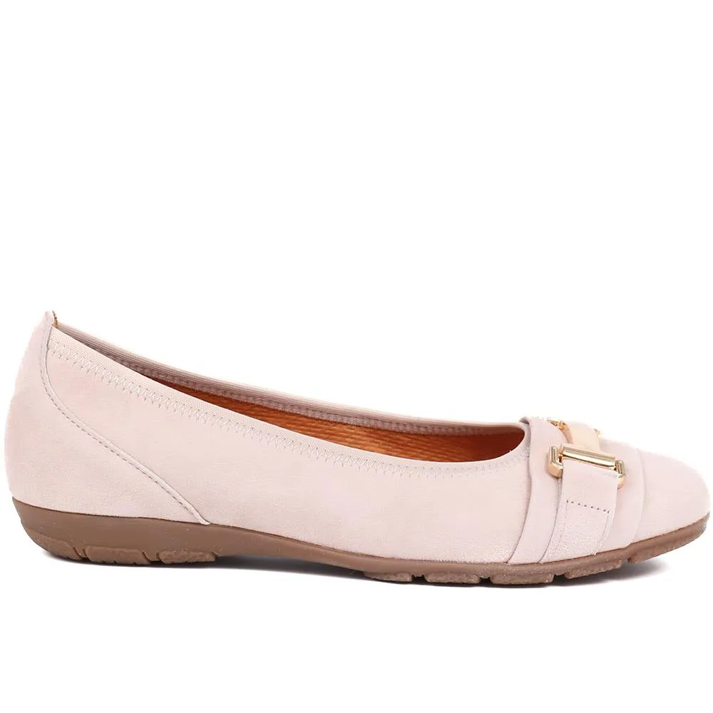 Leather Ballet Pumps - GAB39515 / 325 067 - Nude sold by Jones Bootmaker